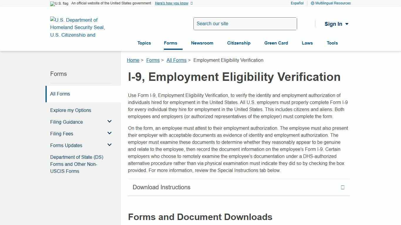 Employment Eligibility Verification | USCIS