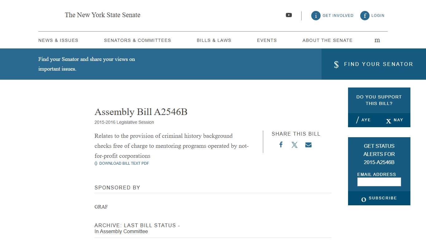 NY State Assembly Bill 2015-A2546B